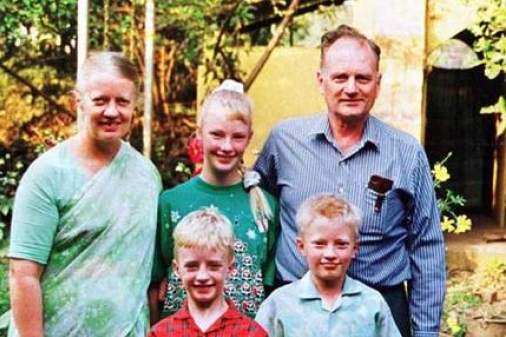 Graham Staines and his family, wife Gladys, daughter Esther and sons ...