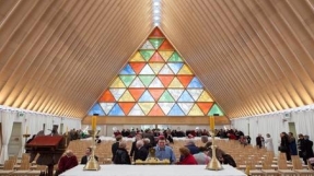 New Zealand\'s cardboard cathedral dedicated