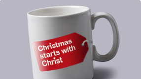 Christmas starts with Christ goes simple