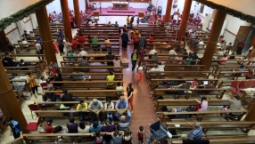 Iraqi Christians pray close to front line of Islamic State attacks