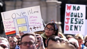 Anti gay or pro free speech? Thousands march to protest Indiana\'s Religious Freedom Act