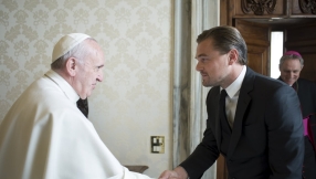 Leonardo DiCaprio meets Pope Francis at the Vatican