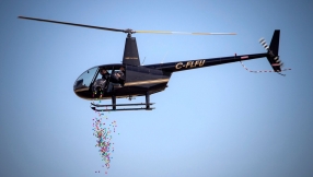 Canadian church celebrates Easter by hiring helicopter to drop 45,000 chocolate eggs