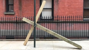 What happened when someone chained a cross to Gay Street?