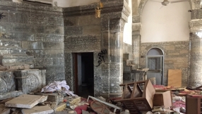 A Christian village that was almost completely destroyed by ISIS is being rebuilt