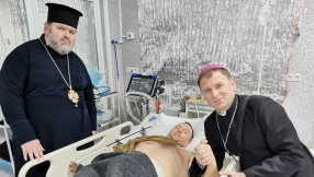 Ukrainian clergy staying to help