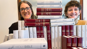 A new church receives over 90 donated Bibles after online appeal