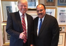 Donald Trump Prays Together With Son of Dr. Martin Luther King Jr. Days Ahead of His Inauguration
