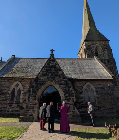 Church rededicated to God after apparent atheist hate crime attack