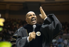 Steve Harvey tells graduating students: \'Life is 10 percent what happened and 90 percent what you\'re going to do about it\'