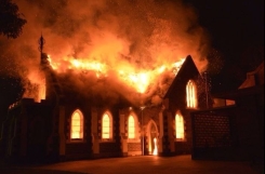 Christians offer church hall for Muslim prayer space after fire destroys Mosque