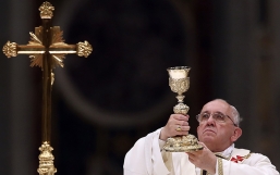 Pope Francis explains importance of wine in Catholic rituals, citing Jesus\' first miracle of turning water to wine in Cana wedding