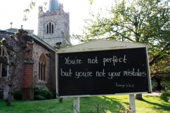 London church tries to attract more people by posting quotes from Kanye West song on its outdoor blackboard